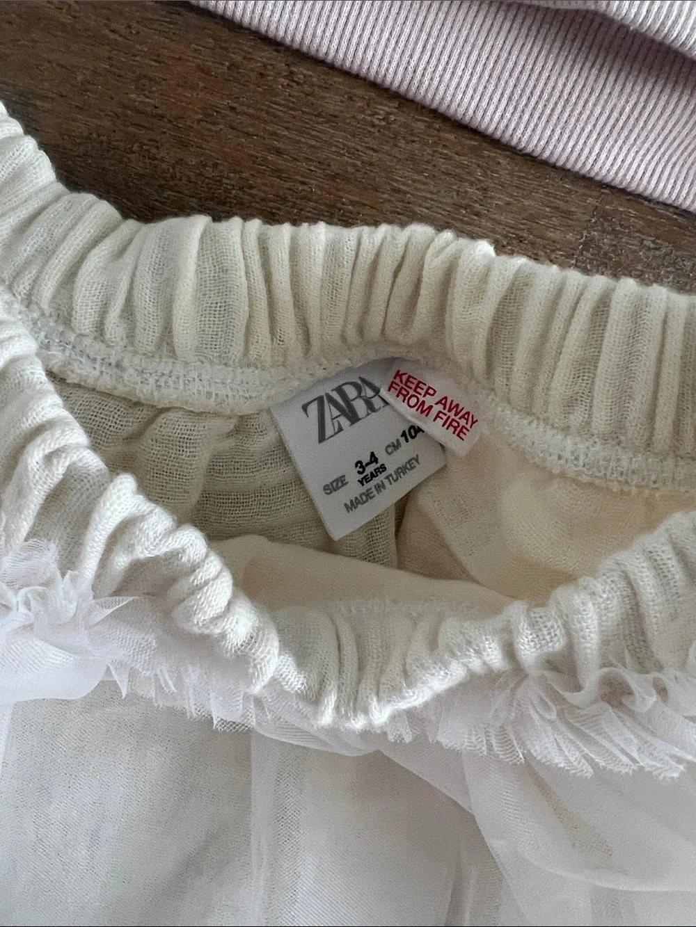 Zara toddler girl Pink and Cream Tulle Skirt Set Bundle sizes 3-4 and 4-5